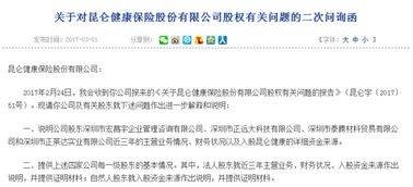 监管二次问询昆仑健康保险公司股权疑问，健康管理咨询需明确方向